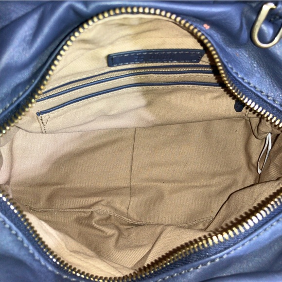 HOBO Leather Satchel Purse Bag New Condition Sage Blue Color - Picture 7 of 9